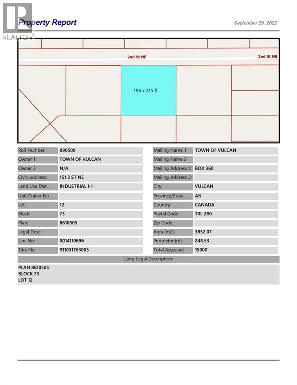 151 2 Street NE, vulcan, Alberta