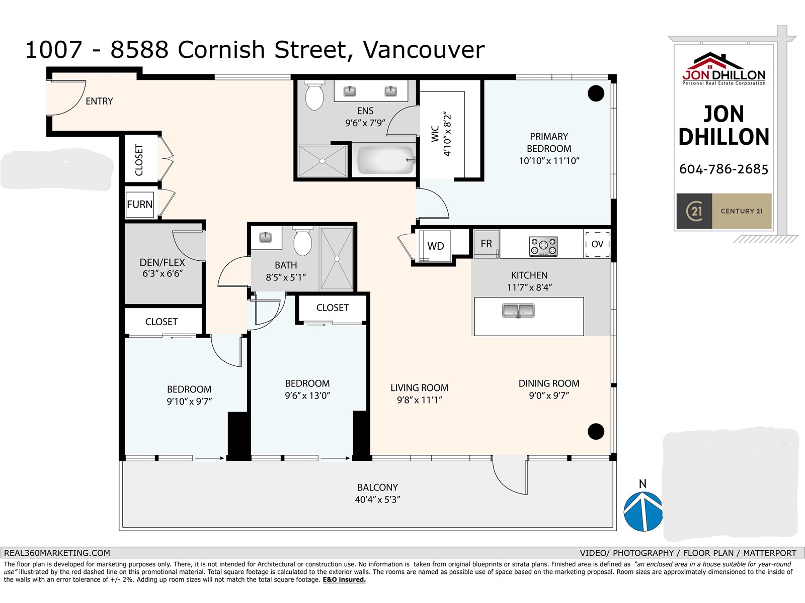 1007 8588 Cornish Street, Vancouver, British Columbia  V6P 0C1 - Photo 4 - R2784208