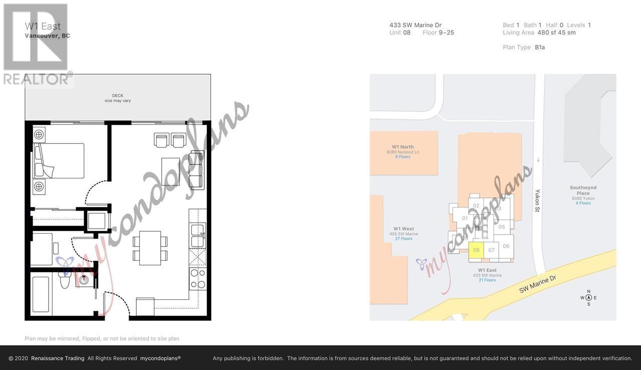 1208 433 Sw Marine Drive, Vancouver, British Columbia  V5X 0H5 - Photo 2 - R2810933