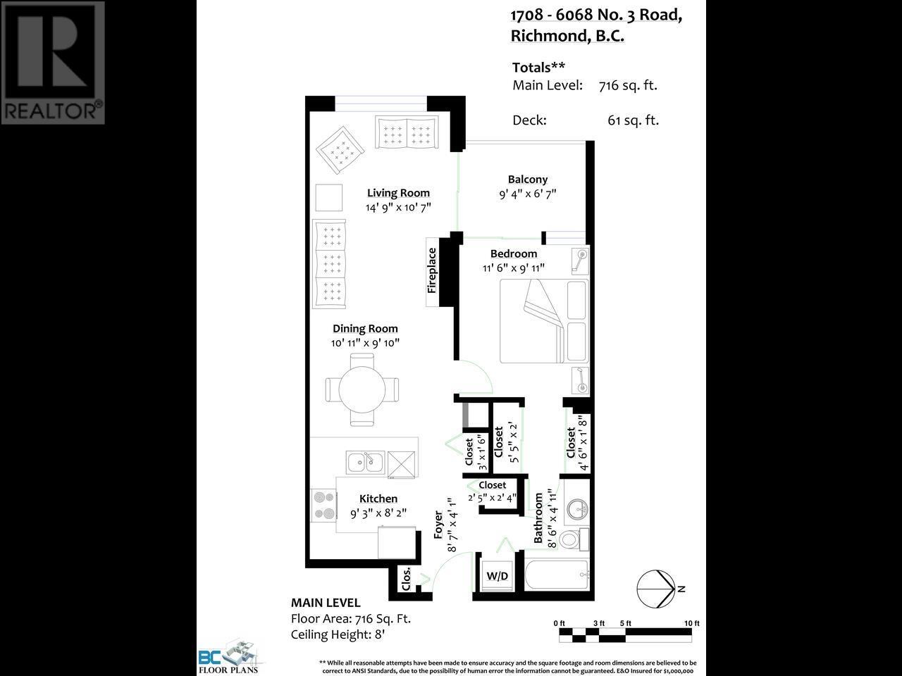 1708 6068 No. 3 Road, Richmond, British Columbia  V6Y 4M7 - Photo 19 - R2813125