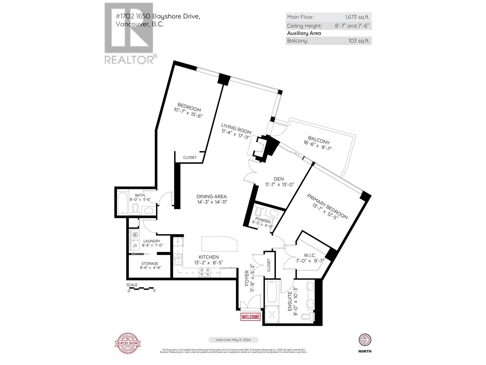 1702 1650 Bayshore Drive, Vancouver, British Columbia  V6G 3K2 - Photo 30 - R2813071