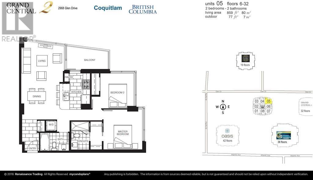 1805 2968 Glen Drive, Coquitlam, British Columbia  V3B 0C4 - Photo 10 - R2815432