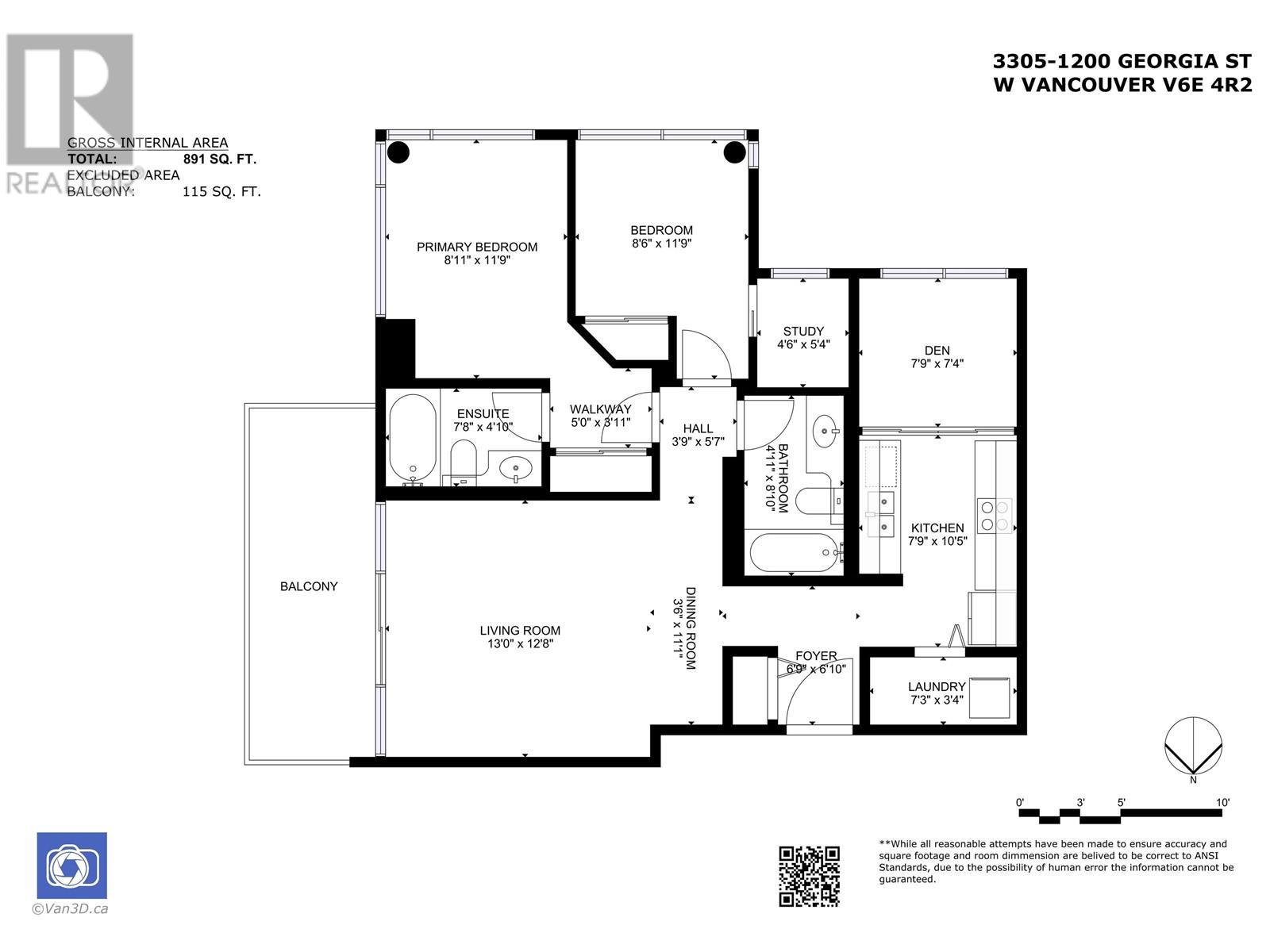 3305 1200 W Georgia Street, Vancouver, British Columbia  V6E 4R2 - Photo 28 - R2816459