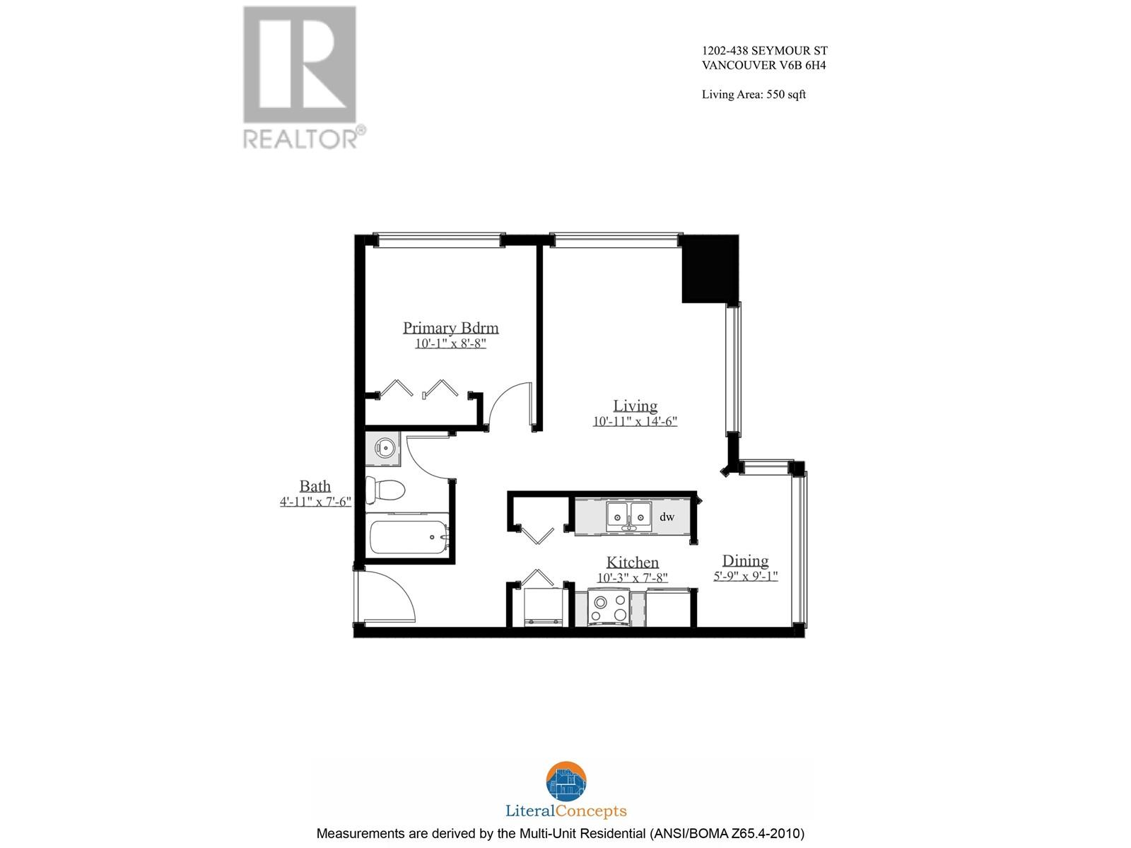 1202 438 Seymour Street, Vancouver, British Columbia  V6B 6H4 - Photo 13 - R2825126