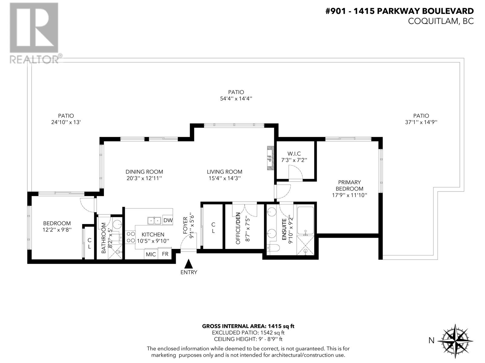 901 1415 Parkway Boulevard, Coquitlam, British Columbia  V3E 0C7 - Photo 37 - R2827043