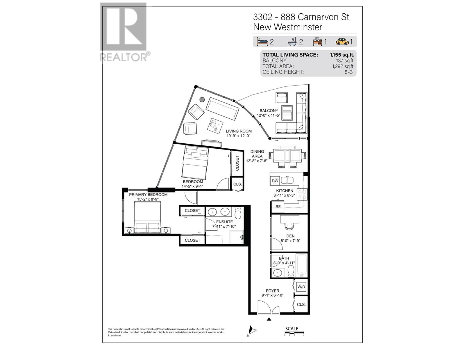 3302 888 Carnarvon Street, New Westminster, British Columbia  V3M 0C6 - Photo 5 - R2826260