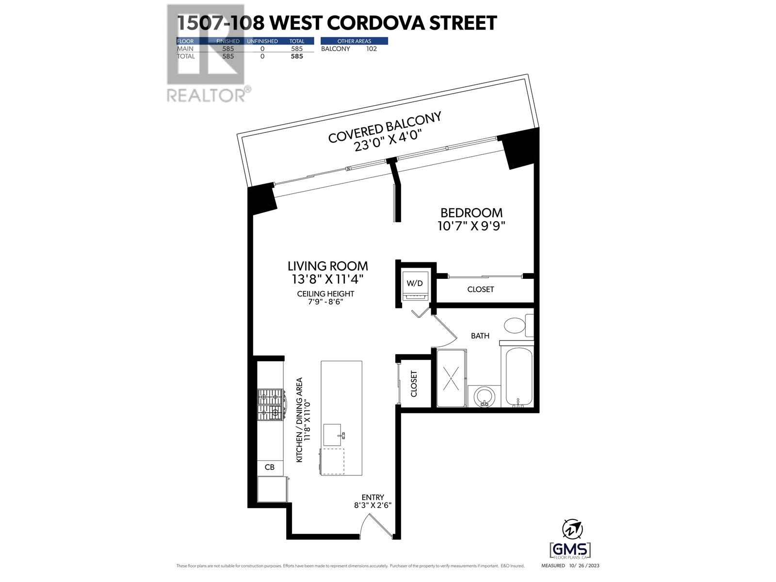 1507 108 W Cordova Street, Vancouver, British Columbia  V6B 0G5 - Photo 13 - R2828313