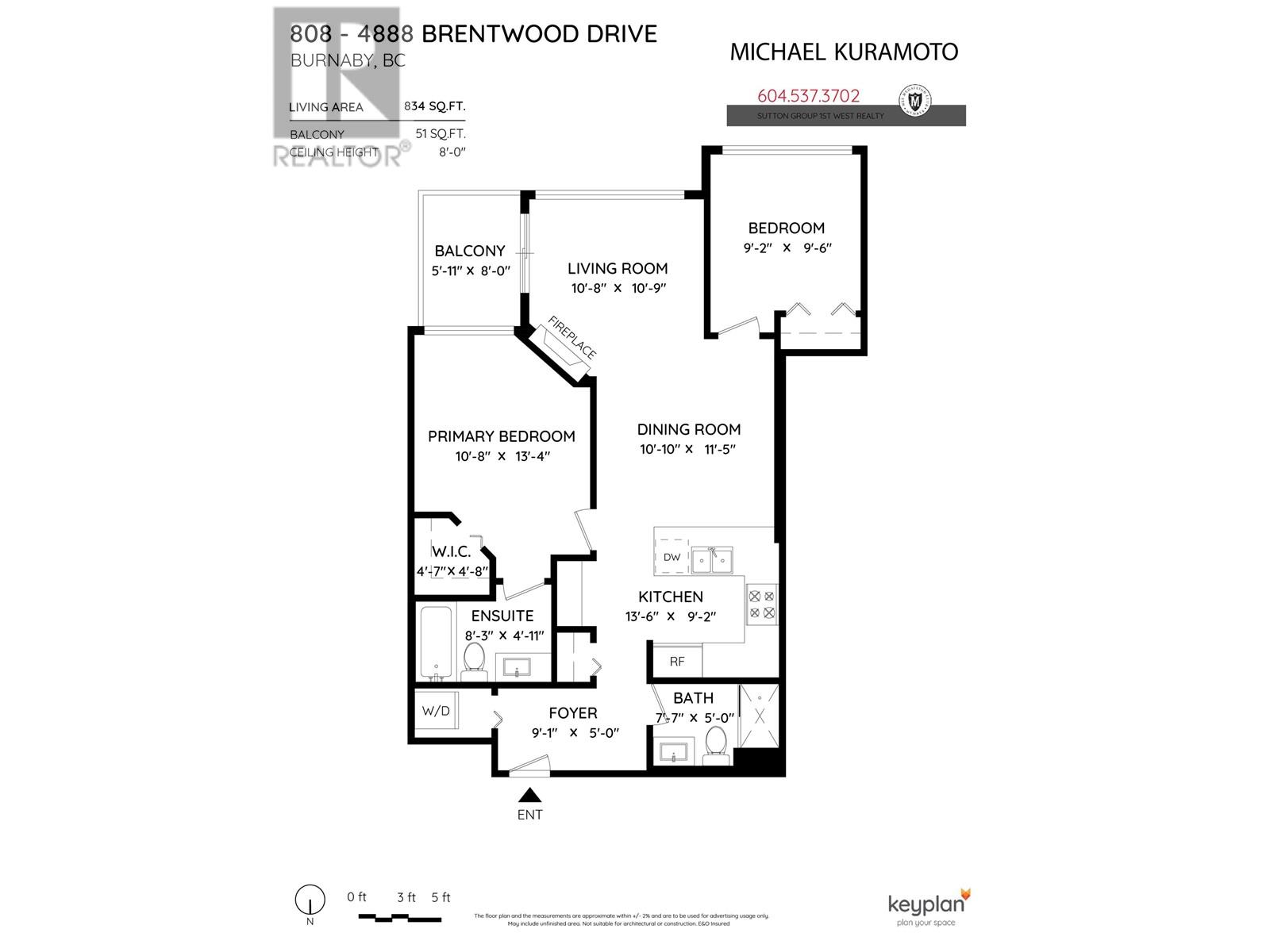 808 4888 Brentwood Drive, Burnaby, British Columbia  V5C 0C6 - Photo 2 - R2828933