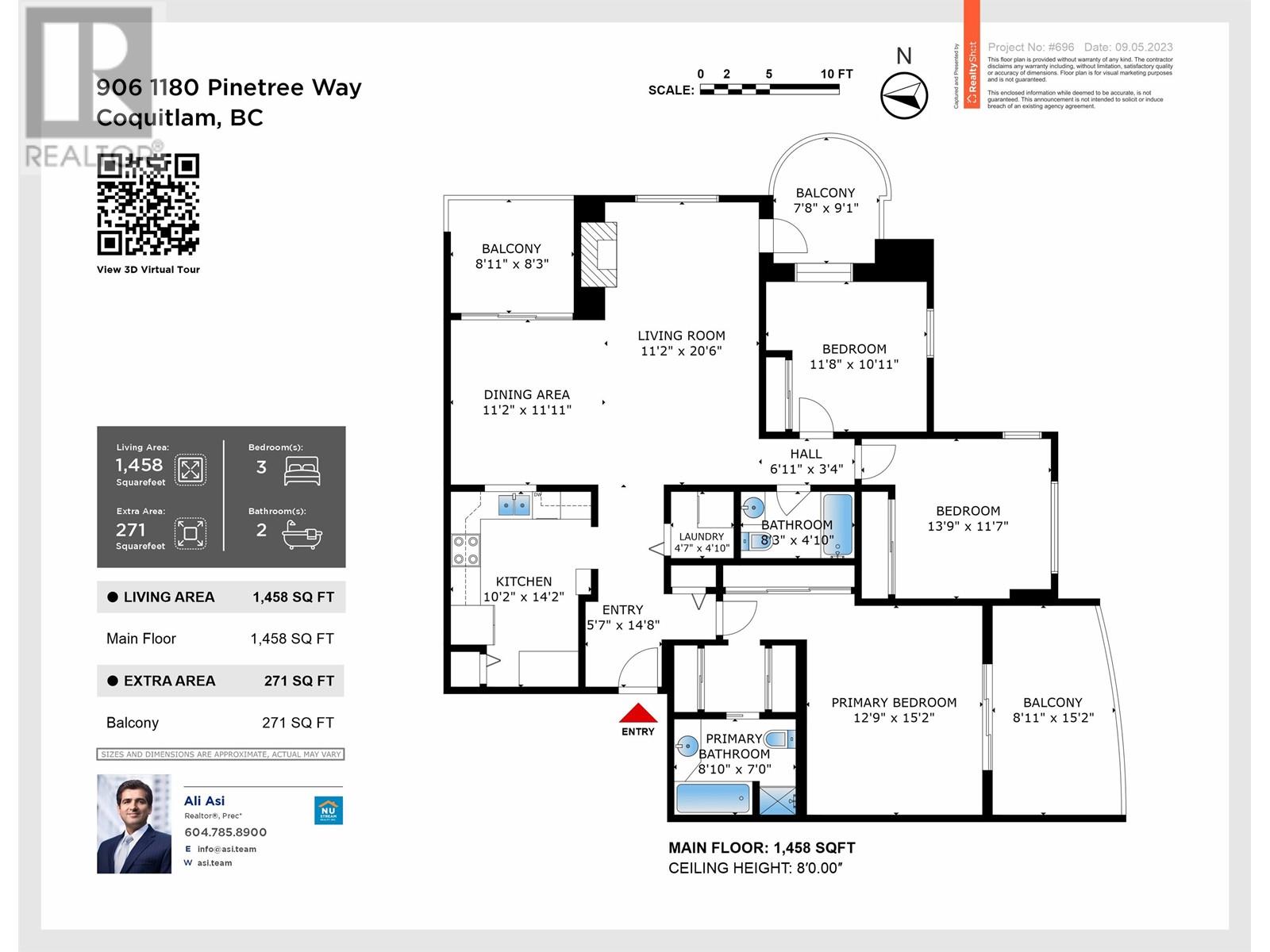 906 1180 Pinetree Way, Coquitlam, British Columbia  V3B 7L2 - Photo 2 - R2819190