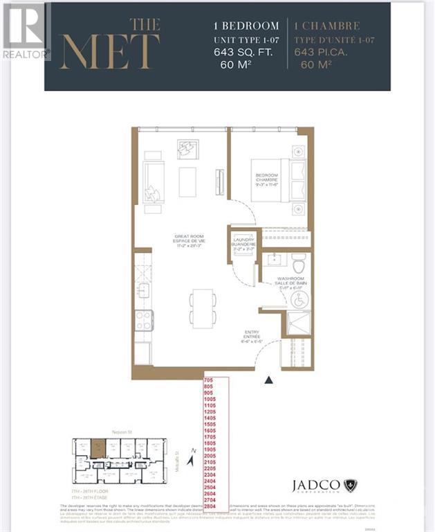 180 METCALFE STREET UNIT#2005 