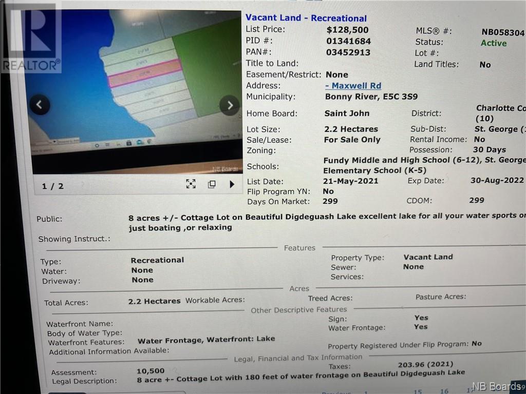 - Maxwell Road, Bonny River, New Brunswick  E5C 3S9 - Photo 1 - NB058304