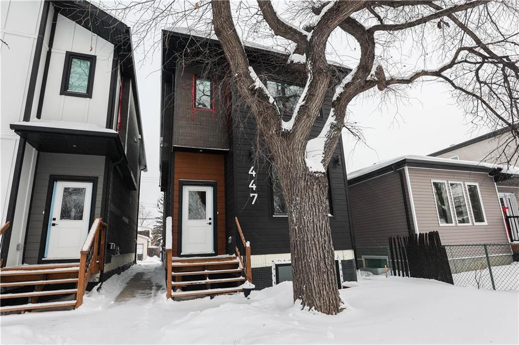447 Marjorie Street Winnipeg, Manitoba 5E//Winnipeg/Welcome to 447 Marjorie Street, a meticulously crafted 2 story duplex style home in St. James. Each unit has its own entry and is separately metered. Each unit features a functional floor plan that flows seamlessly for entertaining and family life. The main floor offers a open concept layout with a massive living room, central custom kitchen with quartz countertops, dual tone cabinetry, large island, SS appliances, dining room and 2 piece bath. The basement features the primary bedroom with an ensuite, 2 additional bedrooms and a shared bathroom. The upper unit, the legal secondary suite you will find the primary bedroom featuring a massive closet and a full ensuite. 2 good size bedrooms and full 3 piece bath. Located near all amenities, schools and steps away from public transit. Call to view today! (id:48254)