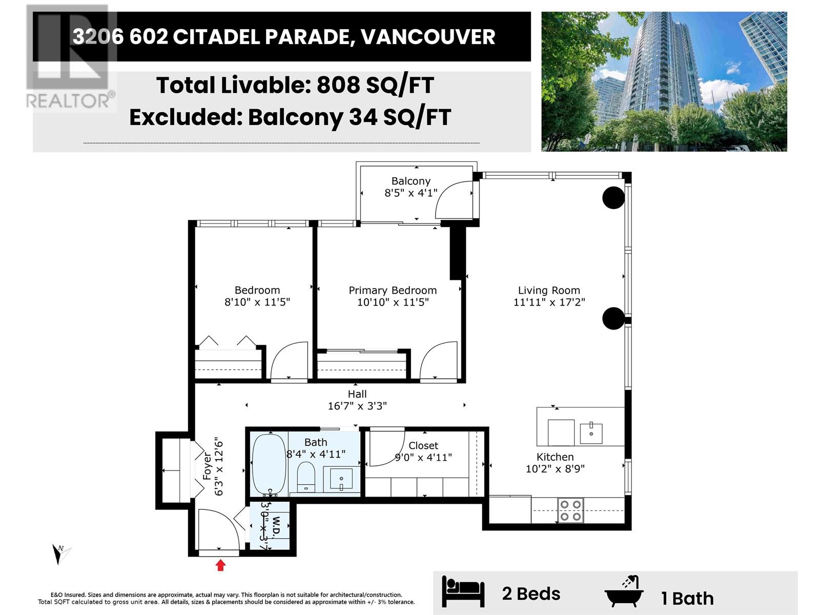 3206 602 Citadel Parade, Vancouver, British Columbia  V6B 1X2 - Photo 21 - R2866813