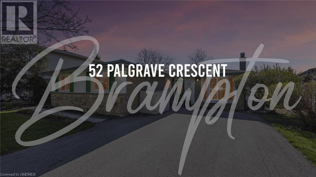 52 PALGRAVE Crescent, brampton, Ontario