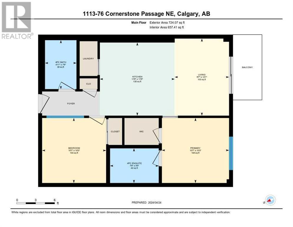 1113, 76 Cornerstone Passage Ne, Calgary, Alberta  T3N 0Y5 - Photo 33 - A2127106