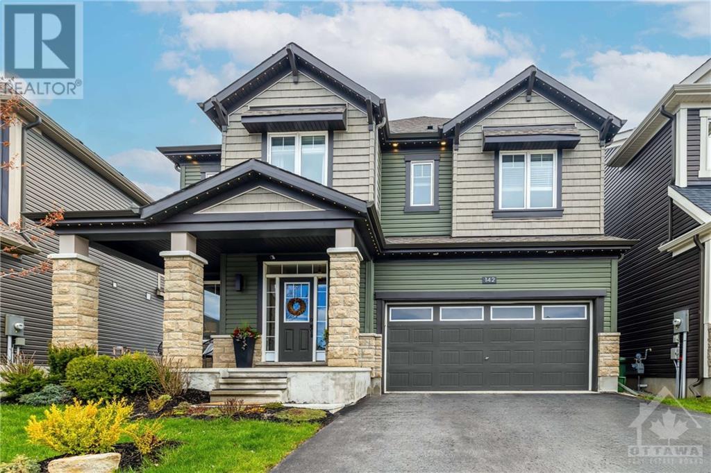 Check out this Stunner in Orleans! This 4 Bedroom 3 Bath Mattamy Hickory model is full of features both inside & out. An inviting entrance leads you to the open concept floorplan...follow the hardwood floors to a cozy Family Room with gas fireplace, vaulted ceiling & custom oak wood beams, huge windows, & breathtaking views of Summerside Pond West. Flat 9' ceilings & pot lights everywhere! The chef's kitchen is a culinary dream..gas stove, built in oven & microwave, Quartz counters, large island with seating, pantry, mudroom & more! A perfect setting for family & friends. Step through the 8' wide sliding patio door..a 5' saltwater pool awaits, surrounded by elegant Italian stone tiles, a spacious cedar deck & privacy fencing...the unobstructed views of Summerside Pond West are incredible! A true Backyard Oasis. Primary Bedroom has dual Walk-in Closets & fabulous ensuite...all 3 secondary bedrooms are well sized with walk-in closets! Convenient 2nd Floor Laundry w cabinets and closet. (id:48254)