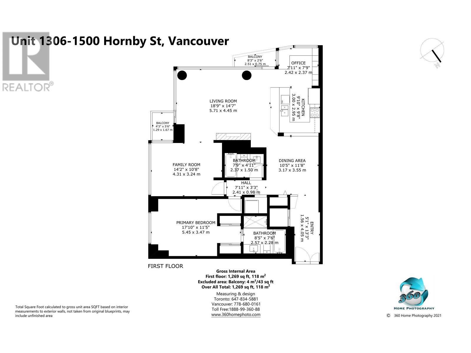 1306 1500 Hornby Street, Vancouver, British Columbia  V6Z 2R1 - Photo 9 - R2876778