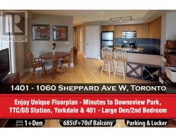1401 - 1060 SHEPPARD AVENUE W, toronto, Ontario