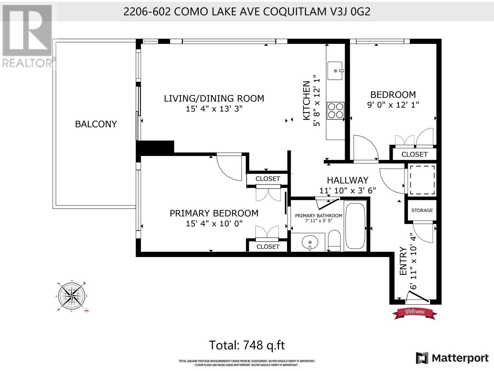 2206 602 Como Lake Avenue, Coquitlam, British Columbia  V3J 0G2 - Photo 28 - R2903352