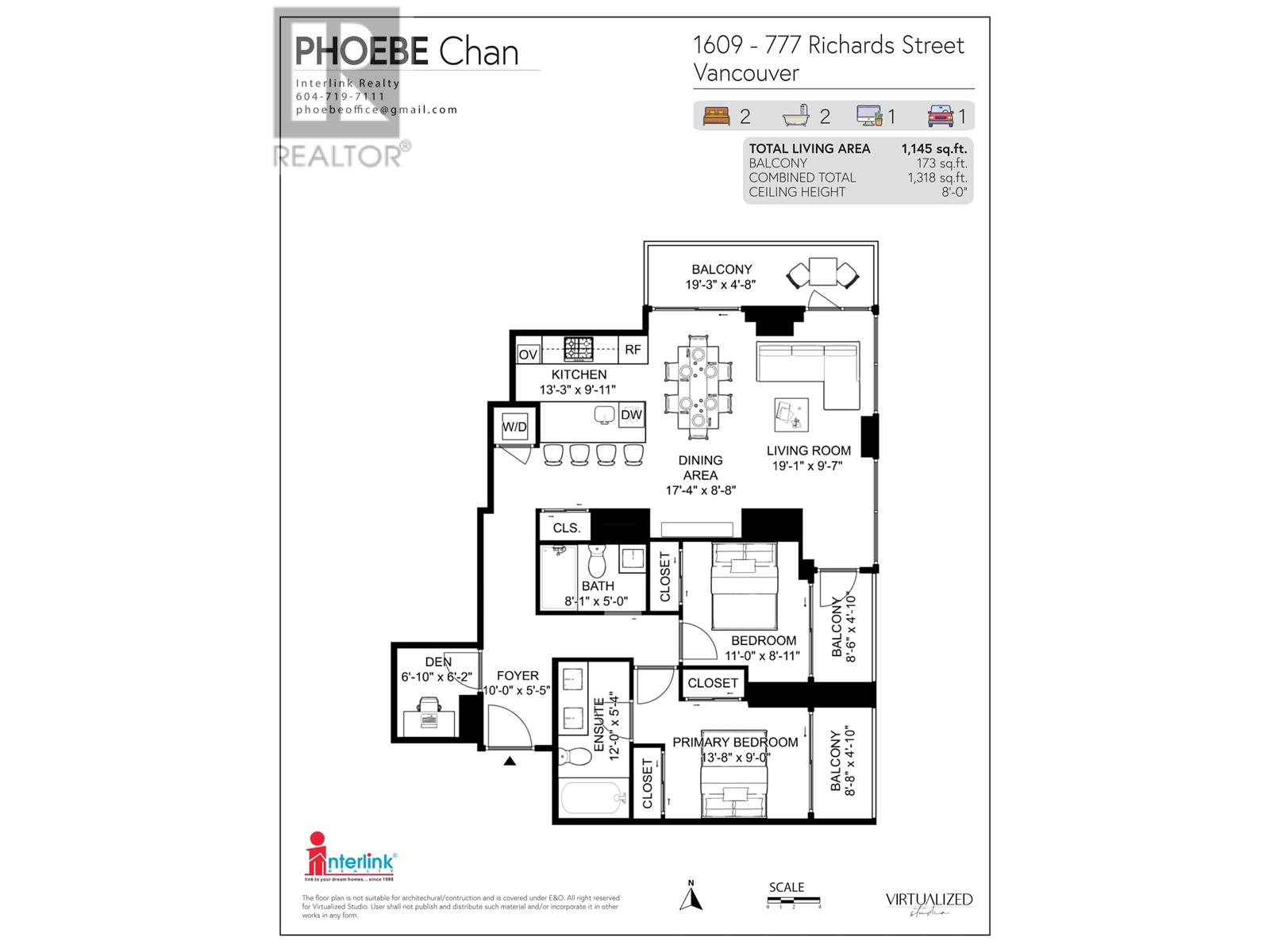 1609 777 Richards Street, Vancouver, British Columbia  V6B 0M6 - Photo 2 - R2915239