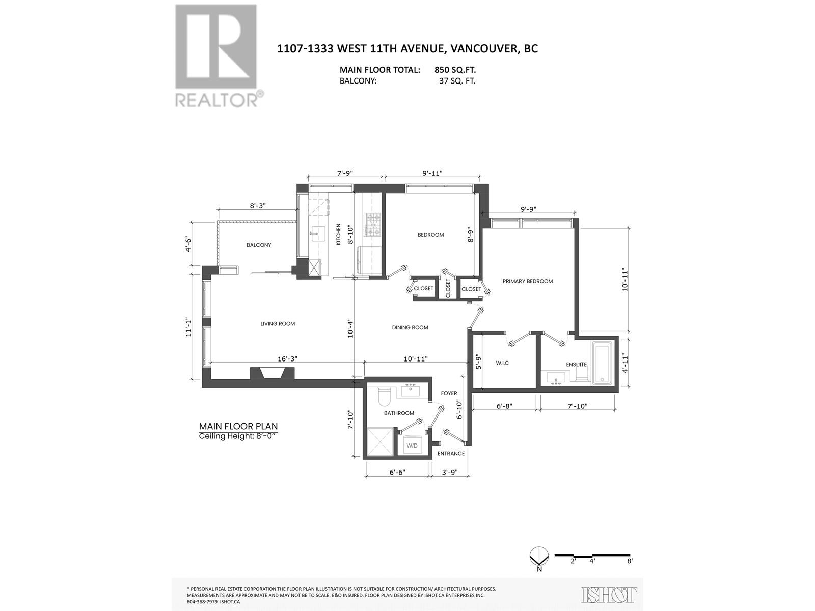 1107 1333 W 11th Avenue, Vancouver, British Columbia  V6H 0A4 - Photo 4 - R2920653