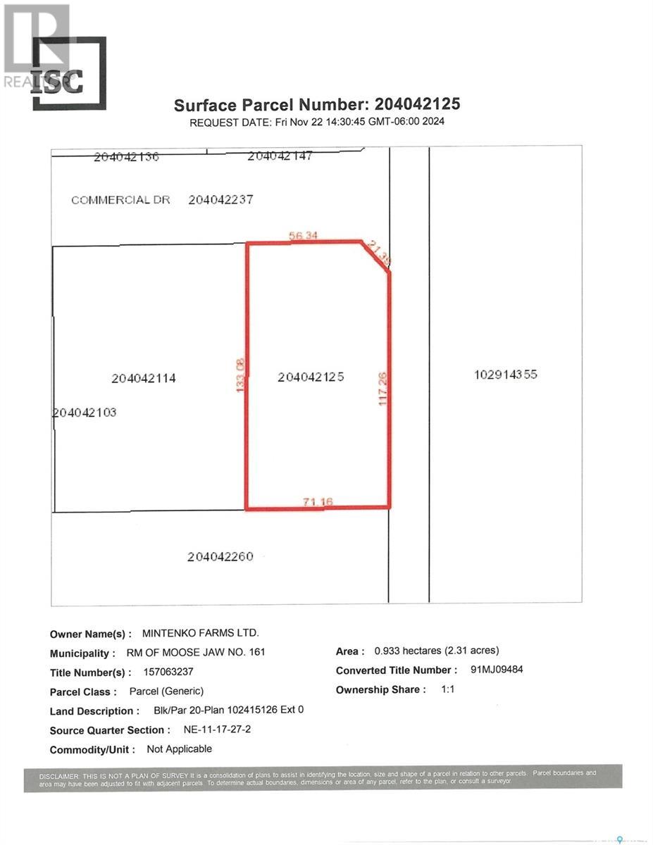 2425 Commercial DRIVE, moose jaw rm no. 161, Saskatchewan