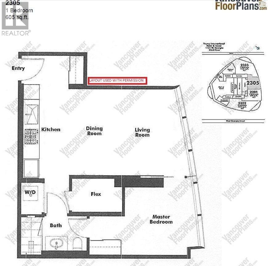 Listing Picture 3 of 3 : 2305 1151 W GEORGIA STREET, Vancouver / 溫哥華 - 魯藝地產 Yvonne Lu Group - MLS Medallion Club Member