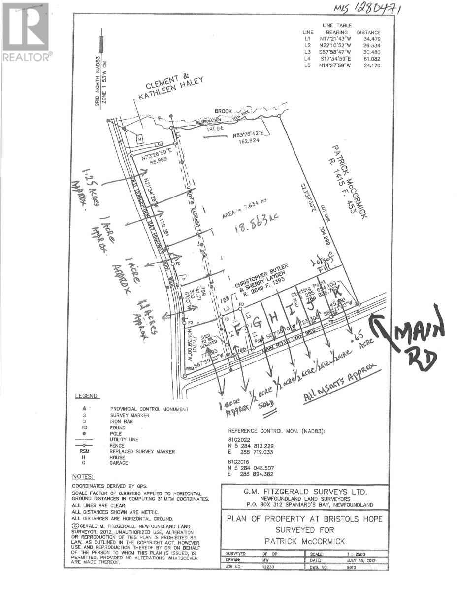 0 Main Road, Harbour Grace / Bristol’s Hope, Newfoundland & Labrador  A1Y 0A7 - Photo 1 - 1280471