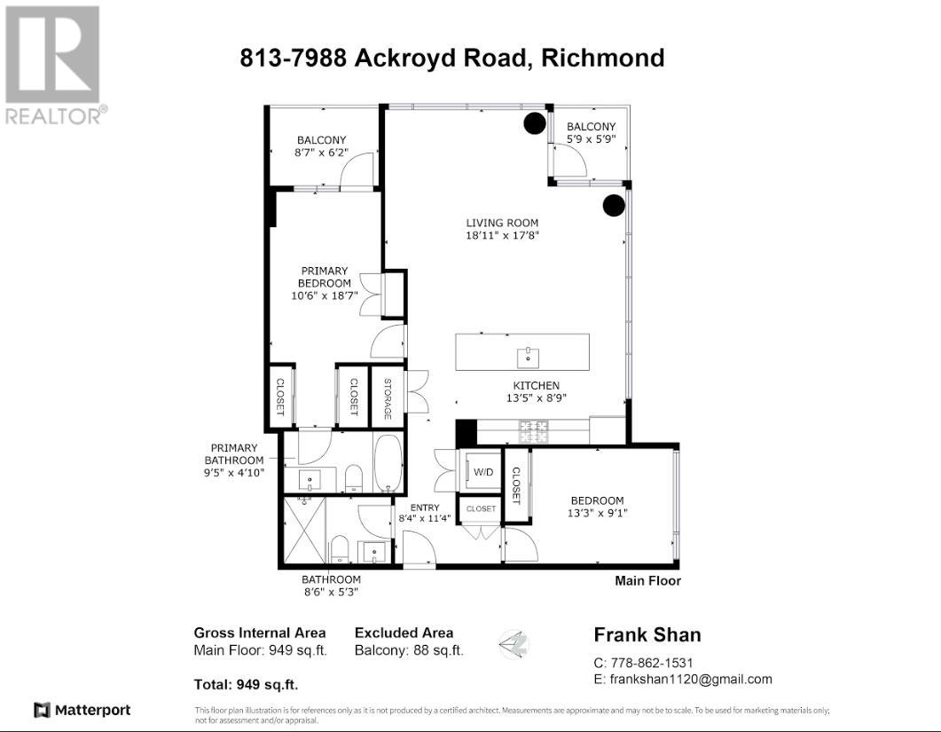 Listing Picture 30 of 30 : 813 7988 ACKROYD ROAD, Richmond / 烈治文 - 魯藝地產 Yvonne Lu Group - MLS Medallion Club Member