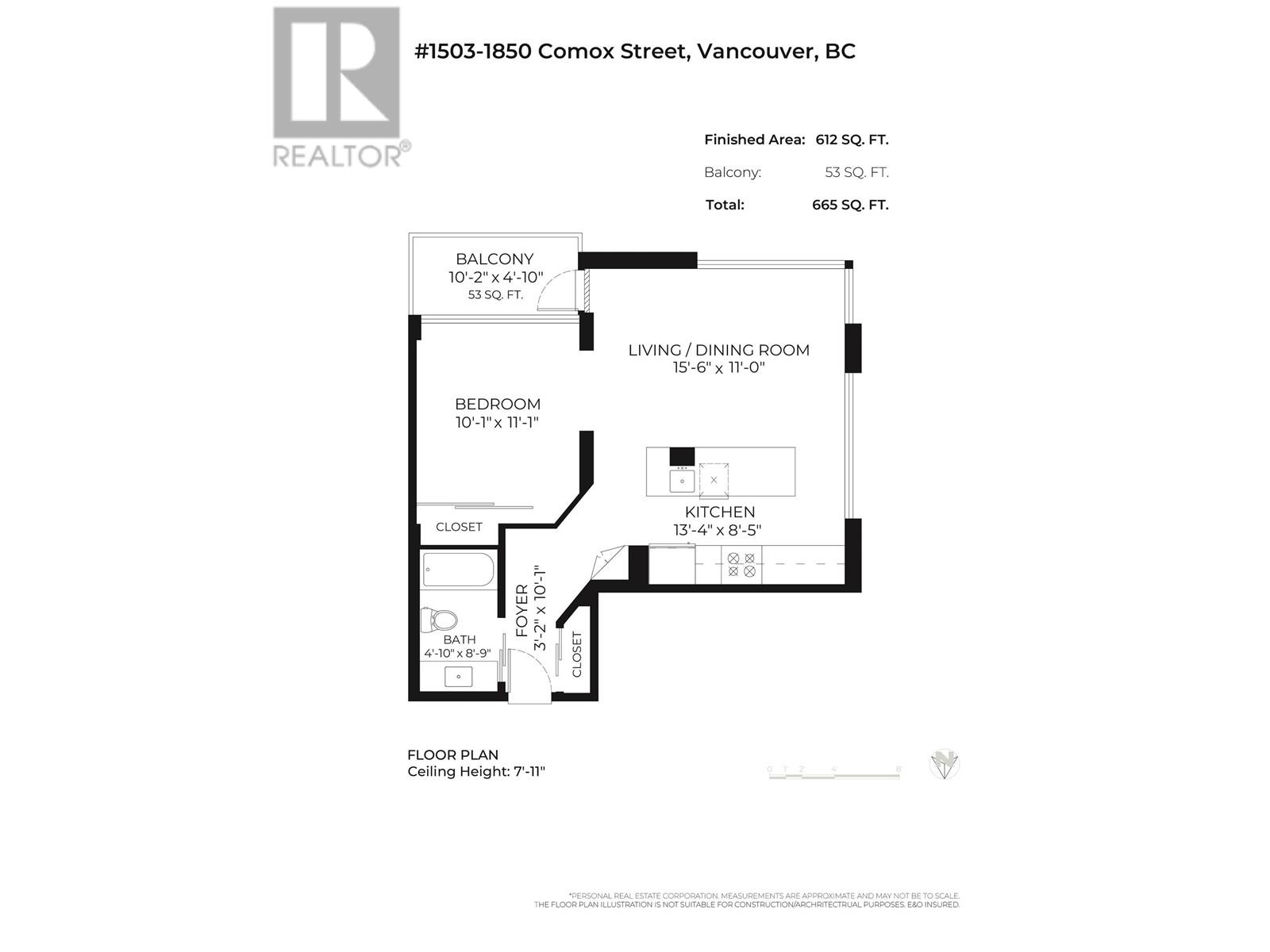 1503 1850 Comox Street, Vancouver, British Columbia  V6G 1R3 - Photo 6 - R2948047