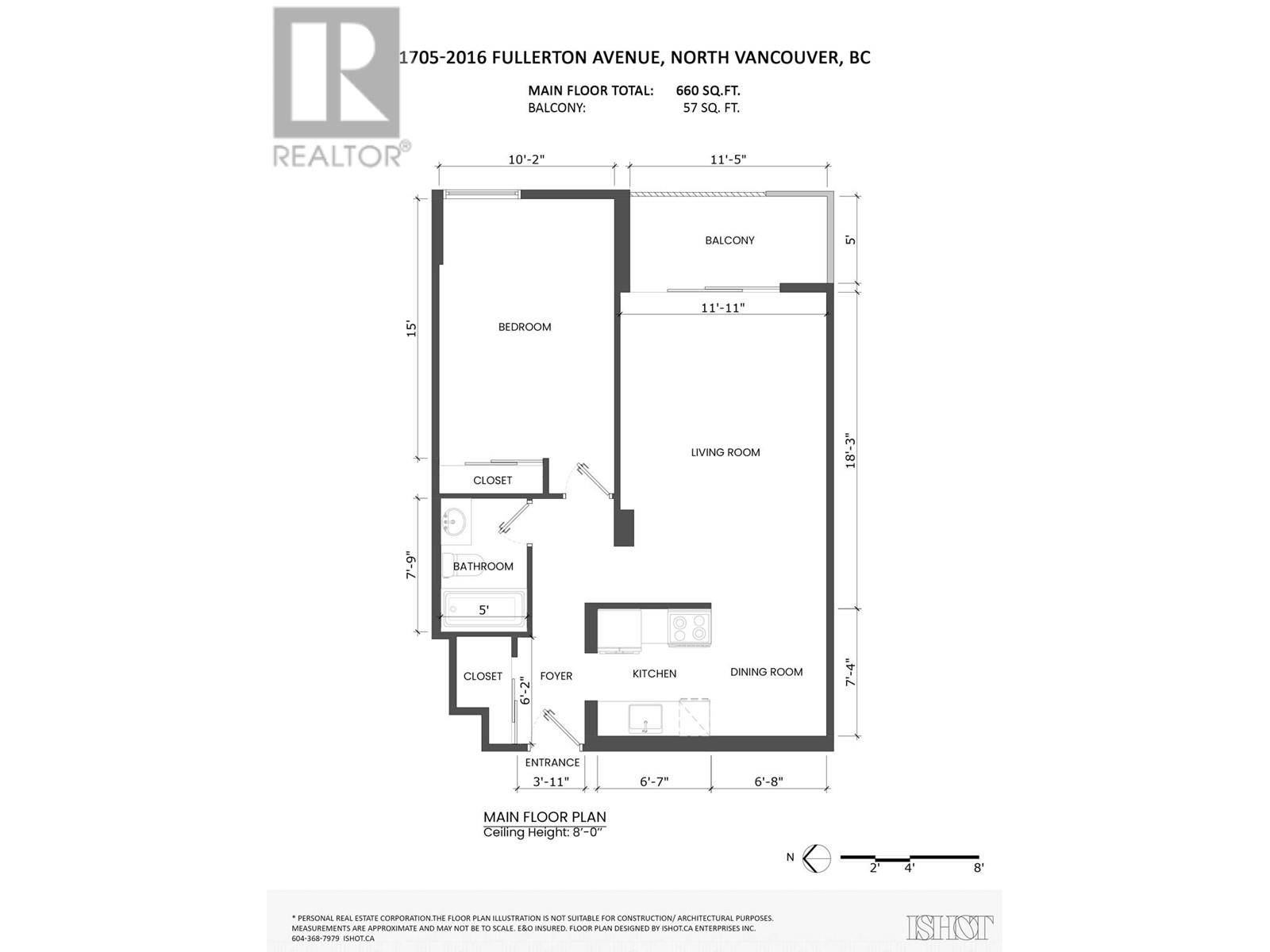 1705 2016 Fullerton Avenue, North Vancouver, British Columbia V7P 3E6 - Photo 12 - R2960291