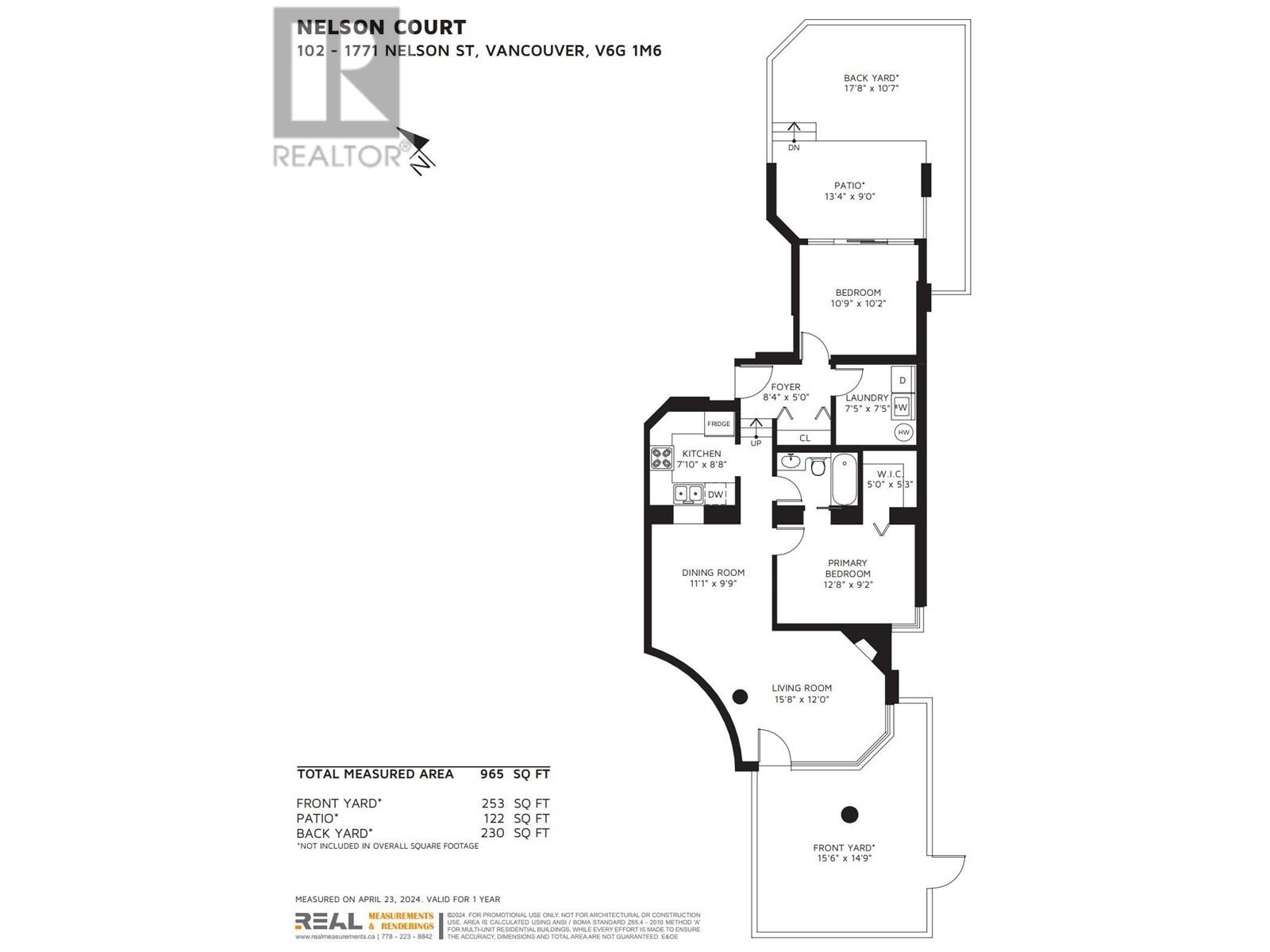 Listing Picture 11 of 11 : 102 1771 NELSON STREET, Vancouver / 溫哥華 - 魯藝地產 Yvonne Lu Group - MLS Medallion Club Member