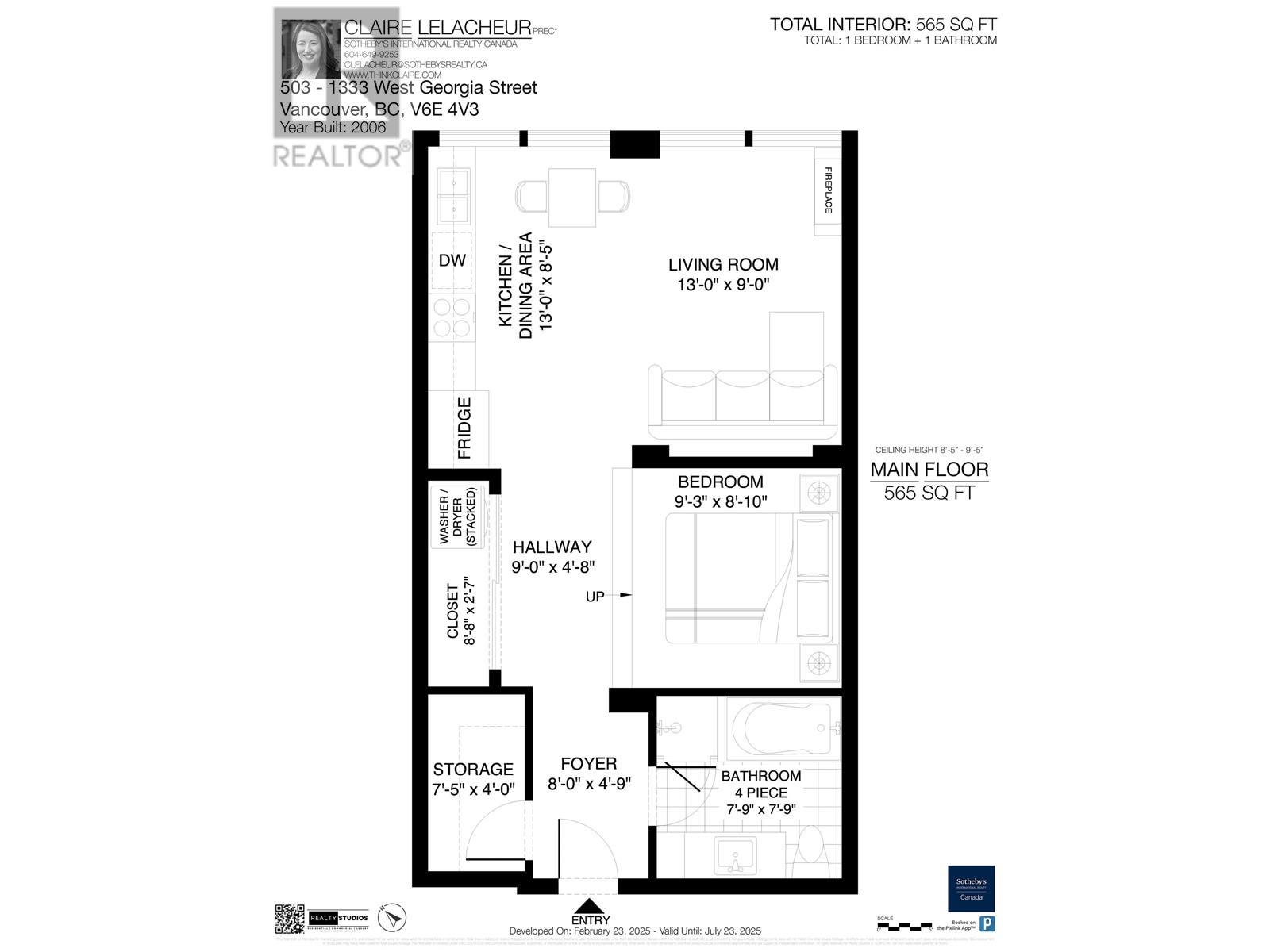 503 1333 W Georgia Street, Vancouver, British Columbia  V6E 4V3 - Photo 20 - R2970042