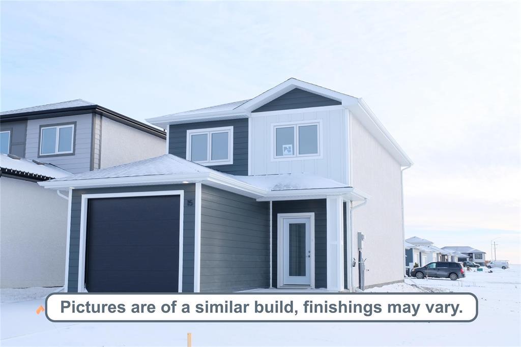 53 Gullane Street Niverville, Manitoba R07//Niverville/Offers as received. Construction to start this spring, all finishings can be selected for a limited time. At 1,348SqFt thisspacious home is perfect for first time home buyers, investors or even if you're looking to downsize! Featuresan attractive maintenance free curb appeal w/ single attached garage upon approach. The open-concept mainfloor blends the living, dining and kitchen while still providing a two piece bath and plenty of natural light.Upstairs you'll find, three generous sized bedrooms and 4-piece bathroom, including a primary suite with alarge walk in closet! The laundry room on the second floor is also an added convenience. Don't miss out out onthe spacious yard backing onto the pond with NO direct backyard neighbours. This home provides affordabilityand curb appeal in a great neighbourhood, book your showing today! Purchase price includes Net GST & 5yr.Warranty! Buy Now and take possession in 6 months! (id:48254)