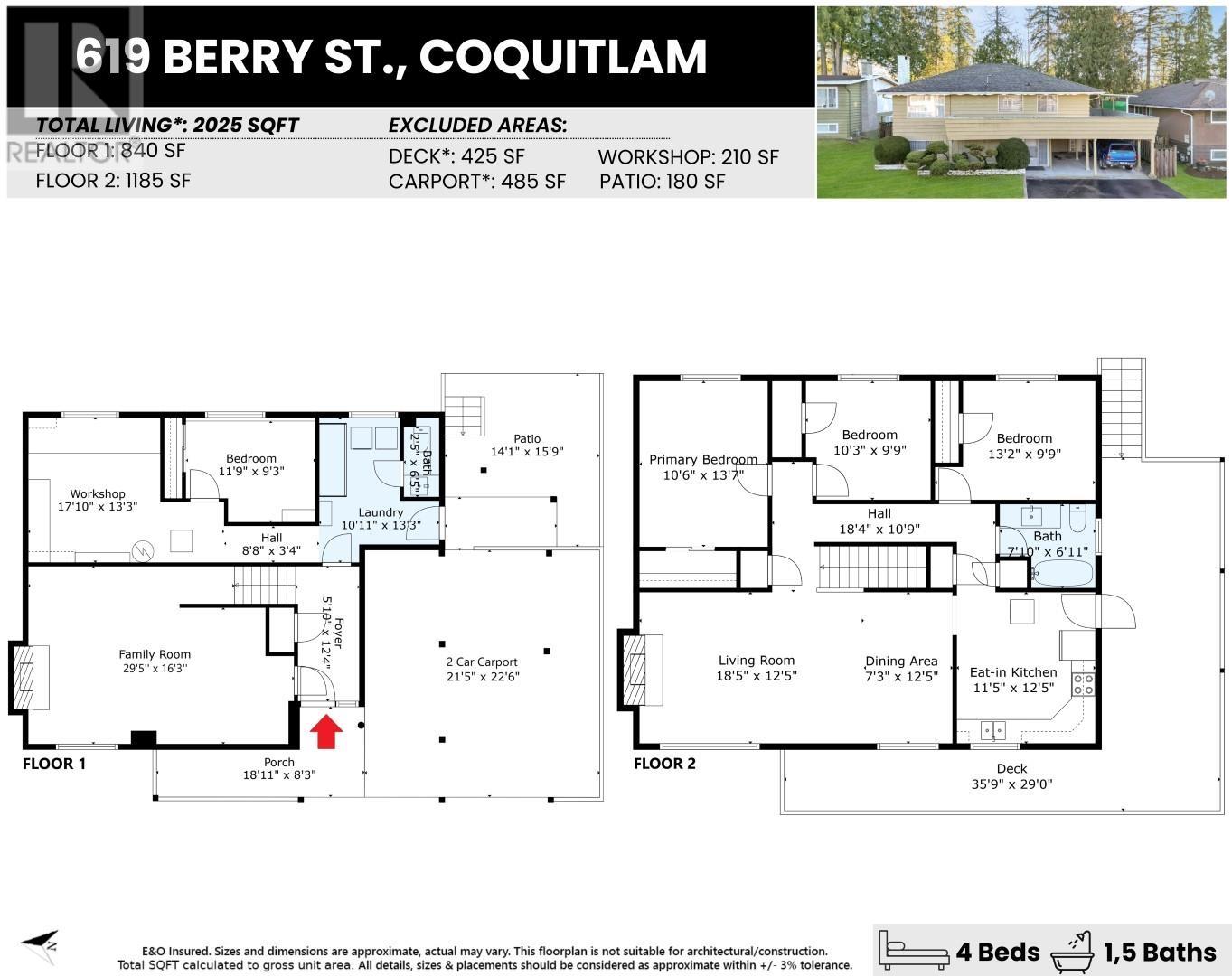 619 Berry Street, Coquitlam, British Columbia  V3J 5T7 - Photo 2 - R2982277
