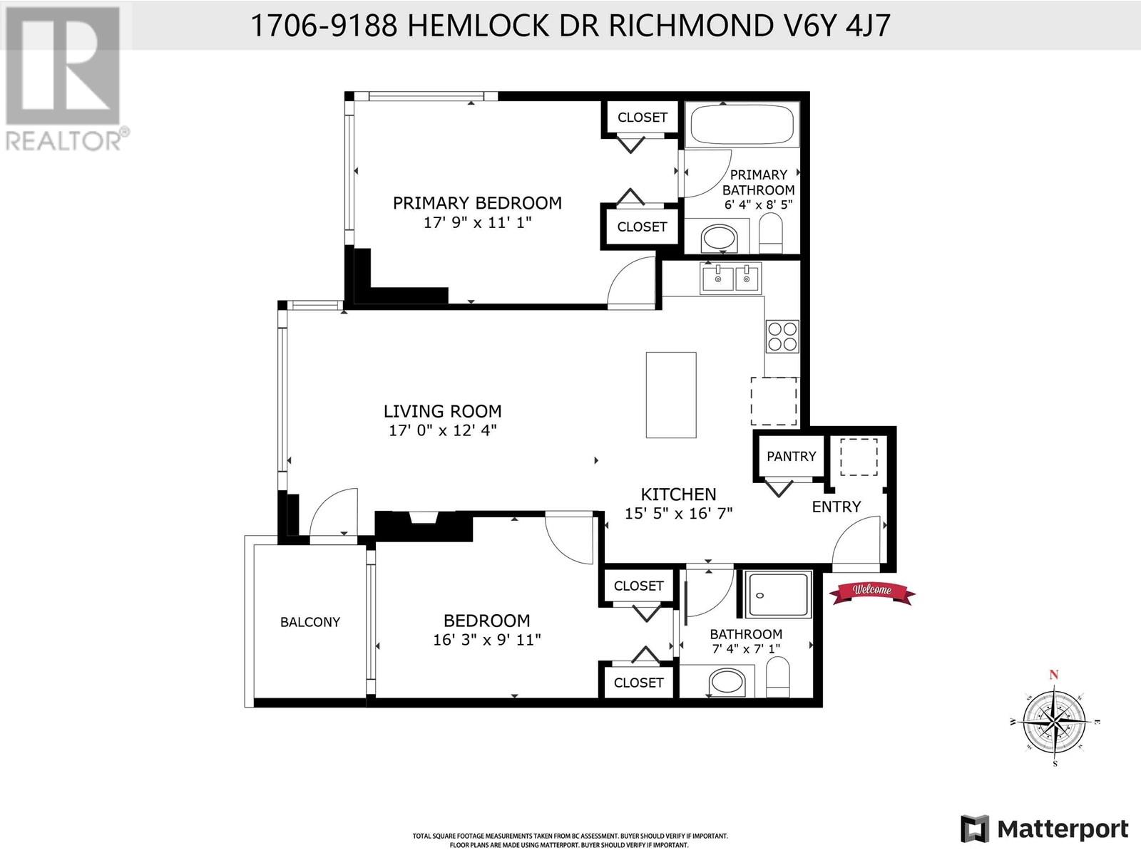 1706 9188 Hemlock Drive, Richmond, British Columbia  V6Y 4J7 - Photo 12 - R2982892