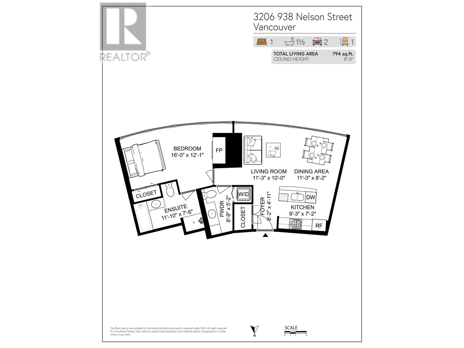 3206 938 Nelson Street, Vancouver, British Columbia  V6Z 3A7 - Photo 15 - R2986210