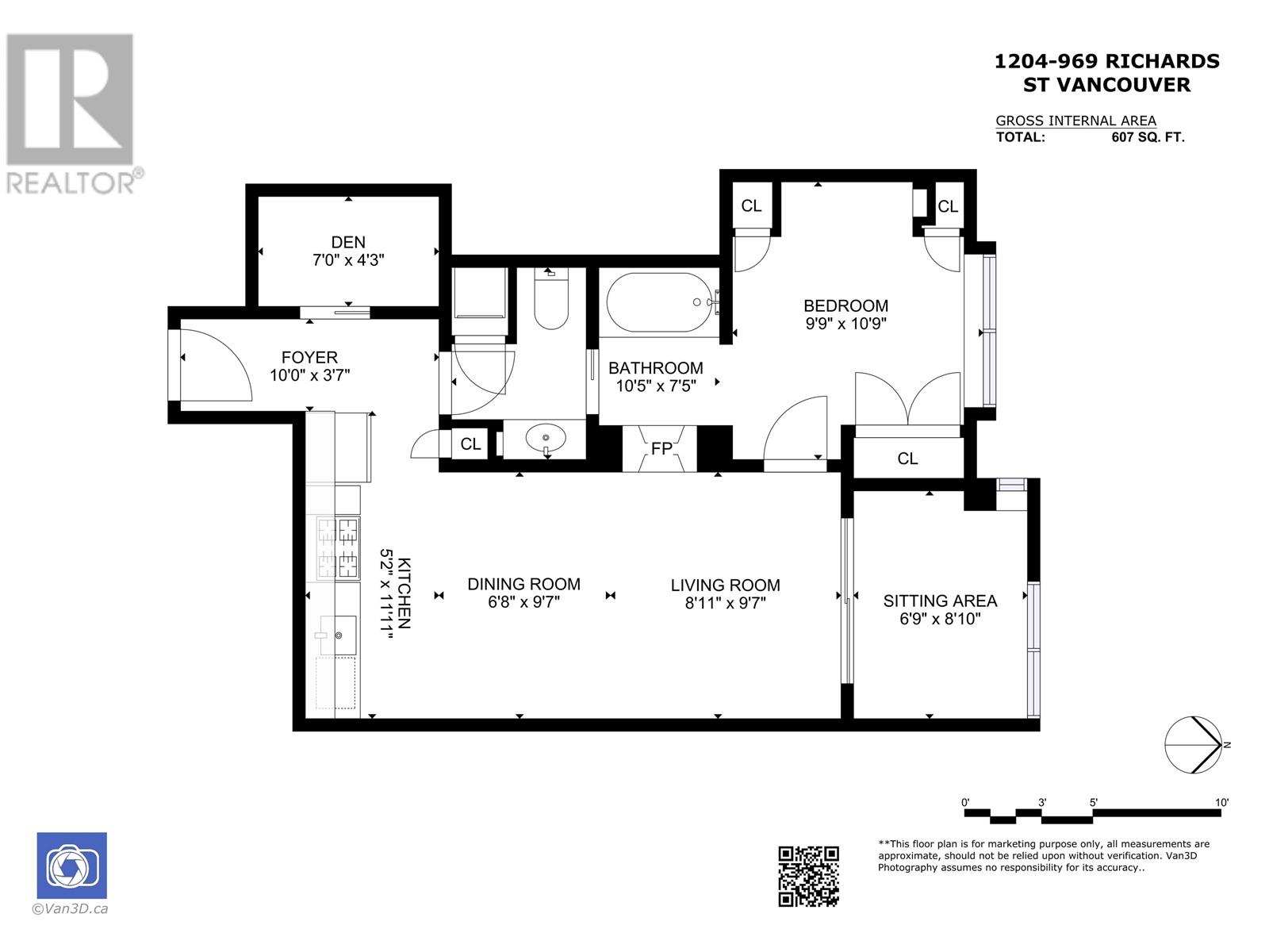 1204 969 Richards Street, Vancouver, British Columbia  V6B 1A8 - Photo 12 - R2988237
