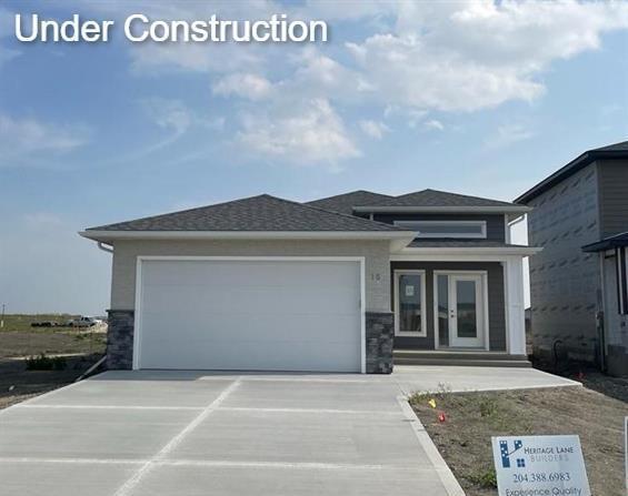26 Gullane Street Niverville, Manitoba R07//Niverville/BRAND NEW and Customizable Just for You! Step into this stunning, functional brand-new home currently under construction. This is your opportunity to create the perfect space tailored to your exact style and needs. As you enter, you ll be welcomed by a bright, open foyer with tons of storage. The spacious primary bedroom is a true retreat, complete with a large walk in closet and your very own private ensuite. The second bedroom is incredibly generous in size, with plush wall-to-wall carpet and a large window that flood the room with light. The sleek, modern kitchen is a chef's dream, with a huge island with seating for four perfect for entertaining or enjoying a quiet meal at home. The full ICF basement offers endless possibilities for customization. This home is full of fantastic features including central A/C, a double attached garage and a paved driveway. The beautiful exterior featuring composite siding with timber accents comes with the ability to customize all selections. This is your chance to own a home that defines quality living at its finest. Don t miss out on this incredible opportunity to own this gorgeous house for under $400,000! *Pictures of a similar home finishes will vary* (id:48254)