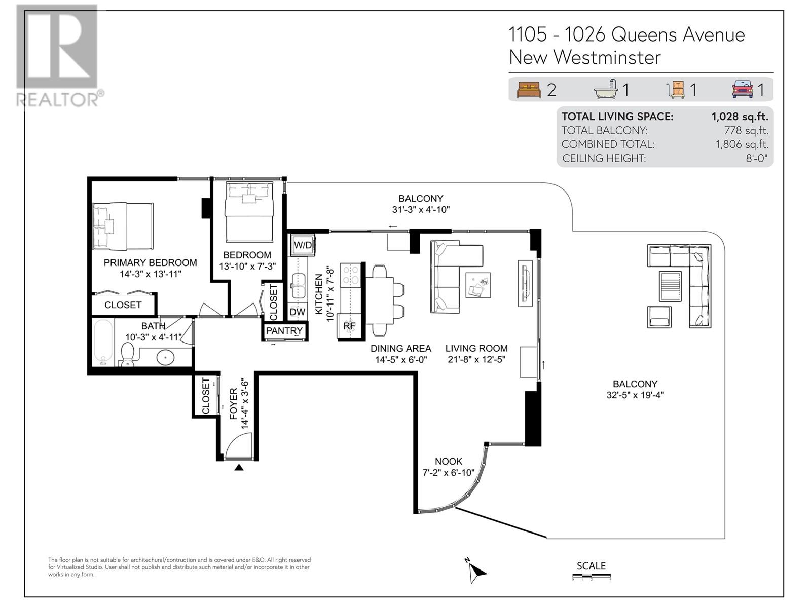 1105 1026 Queens Avenue, New Westminster, British Columbia  V3M 6B2 - Photo 30 - R2993255
