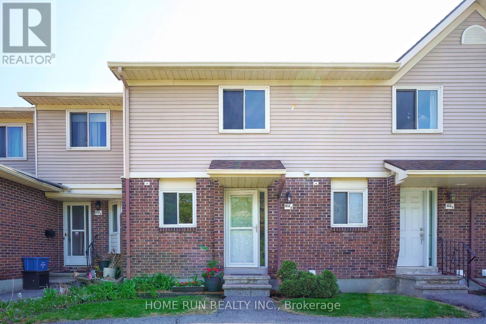 102 Valley Stream Drive D Ottawa, Ontario Charming Townhome in Leslie Park. Welcome to this well-maintained 2-bedroom, 2-bathroom townhome with one parking space, nestled on a quiet street. Just a short walk to the Queensway Carleton Hospital and public transit, this home is perfect for first-time buyers, downsizers, or investors seeking comfort, convenience, and lasting value. Step inside to a welcoming foyer with built-in storage. The main floor boasts a functional layout with beautiful hardwood flooring throughout. The open-concept living and dining area is warm and inviting, featuring a cozy wood-burning fireplaceperfect for cooler evenings. Patio doors open to a private, low-maintenance backyard oasis, ideal for relaxing and entertaining from spring through fall. The updated kitchen includes a convenient pass-through to the dining area. A renovated powder room and a wide hallway complete this thoughtfully designed main floor. Upstairs, youll find two generous bedrooms, each with ample closet space, and a full 4-piece bathroom. The finished basement offers a spacious recreation room or home office, along with a large laundry area and plenty of storage. Prime Location: 2 minutes to Hwy 416, 5 minutes to Bayshore Shopping Centre. 8 minutes to Andrew Haydon Park and IKEA and 10 minutes to Algonquin College. 24-hour irrevocable on all offers. (id:48254)