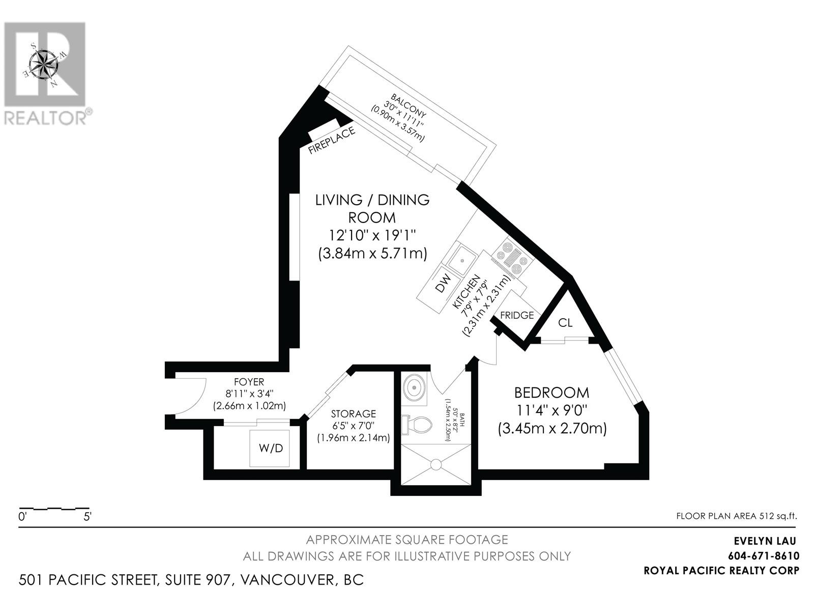 907 501 Pacific Street, Vancouver, British Columbia  V6Z 2X6 - Photo 2 - R3004918