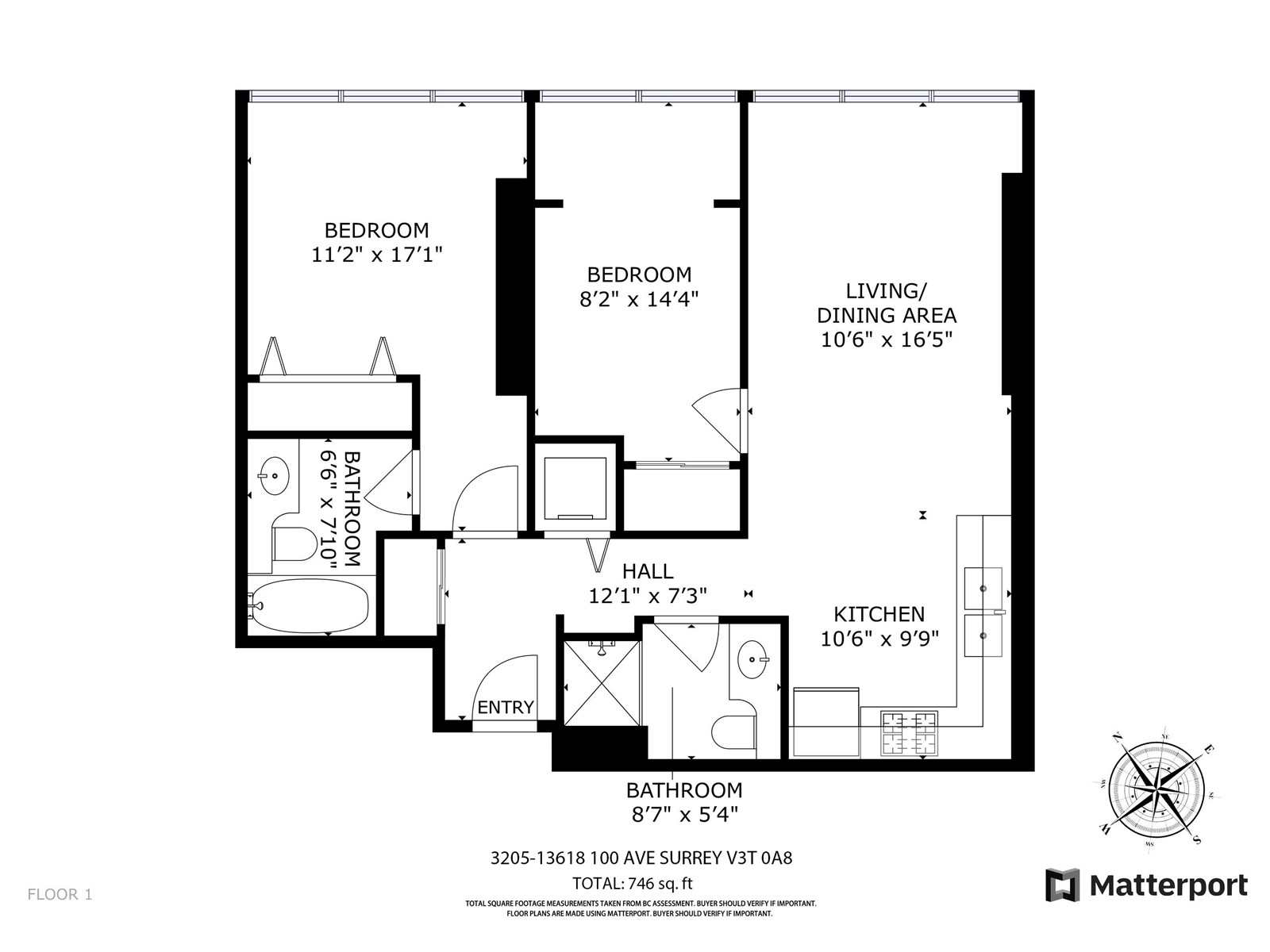 3205 13618 100 Avenue, Surrey, British Columbia  V3T 0A8 - Photo 7 - R3007055