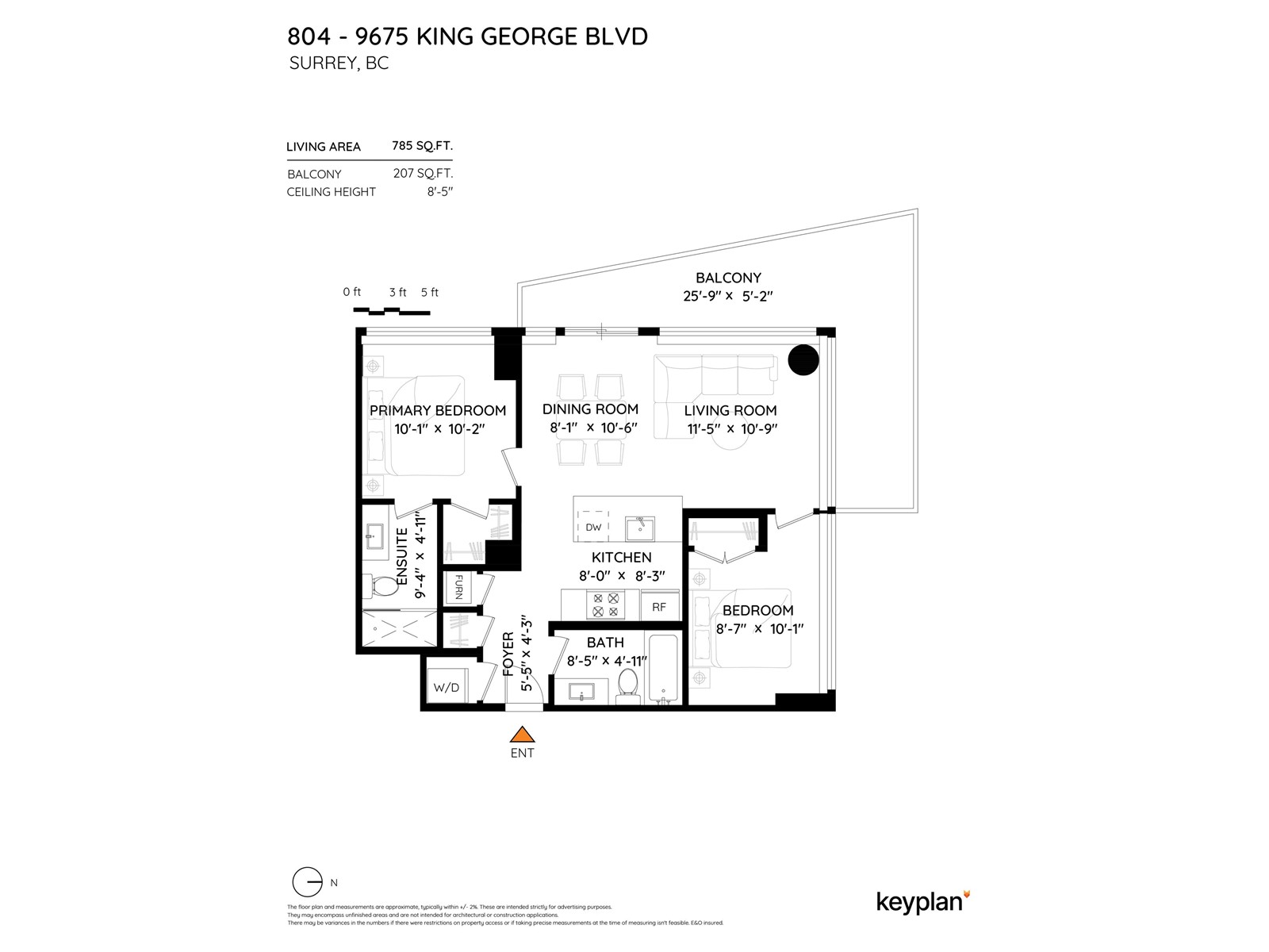 804 9675 King George Boulevard, Surrey, British Columbia  V3T 0T7 - Photo 7 - R3007672