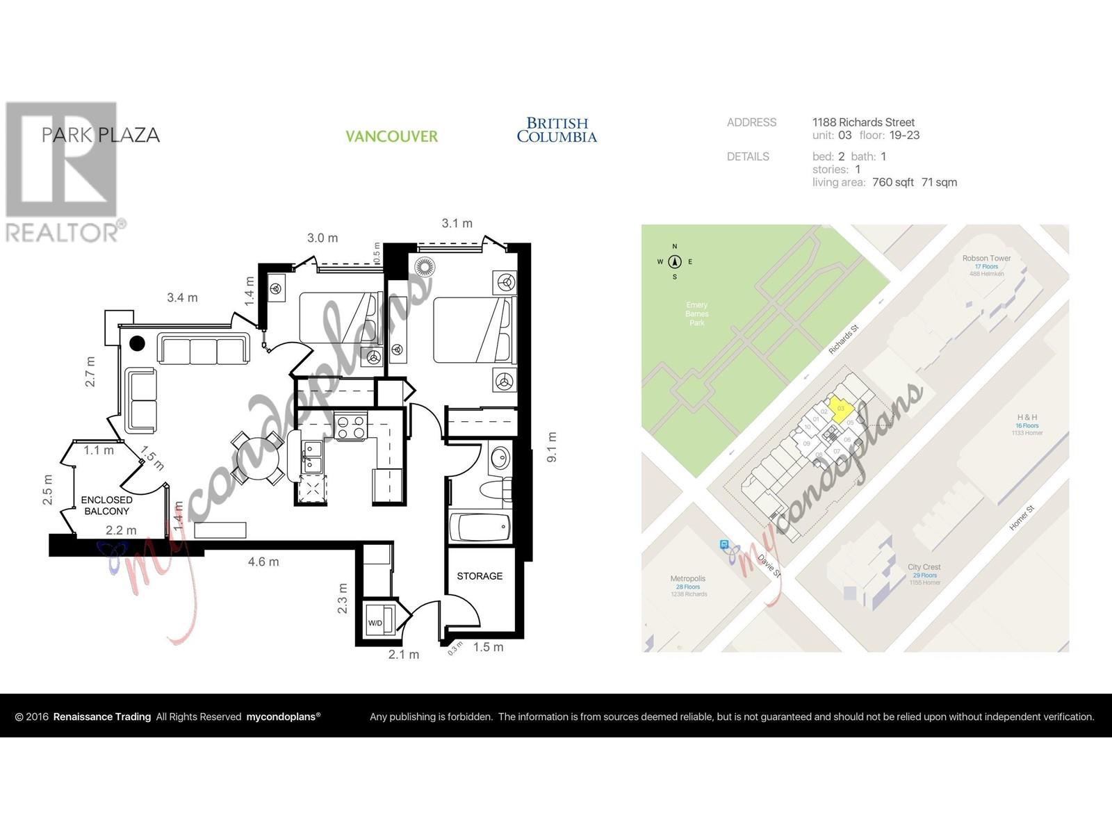 2203 1188 Richards Street, Vancouver, British Columbia  V6B 3E6 - Photo 31 - R3009595