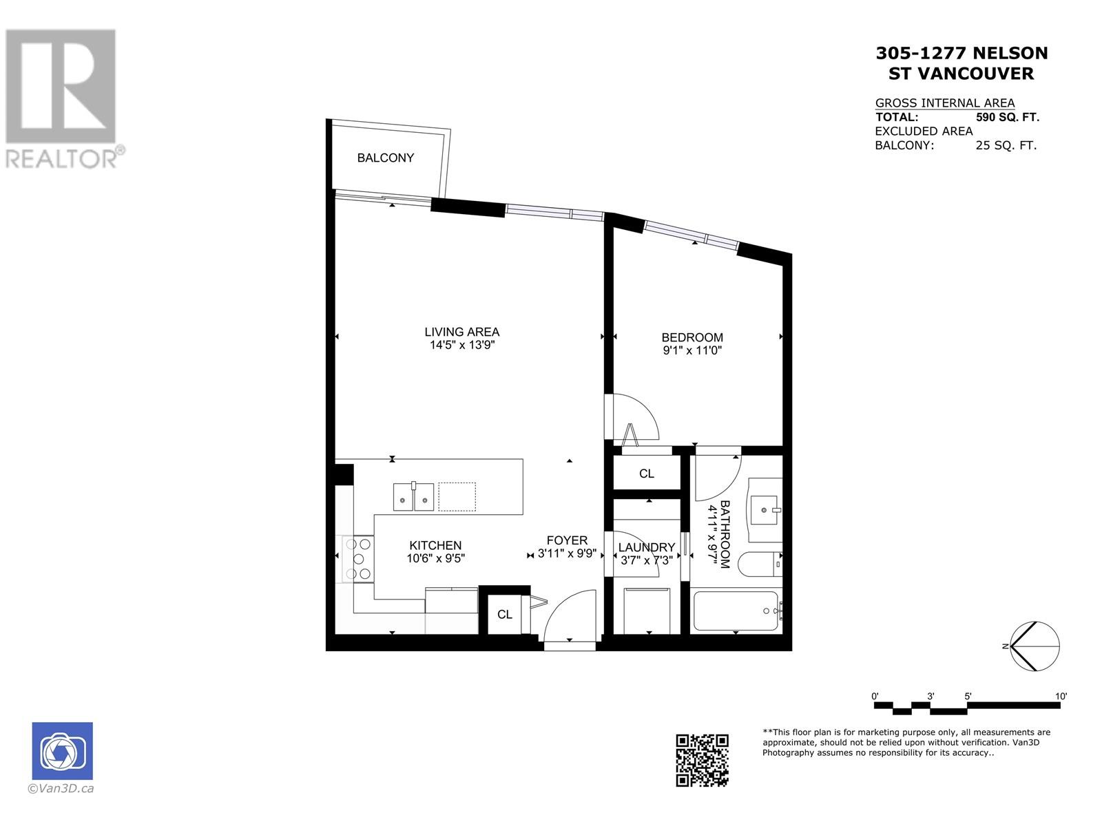 305 1277 Nelson Street, Vancouver, British Columbia  V6E 4M8 - Photo 26 - R3001567