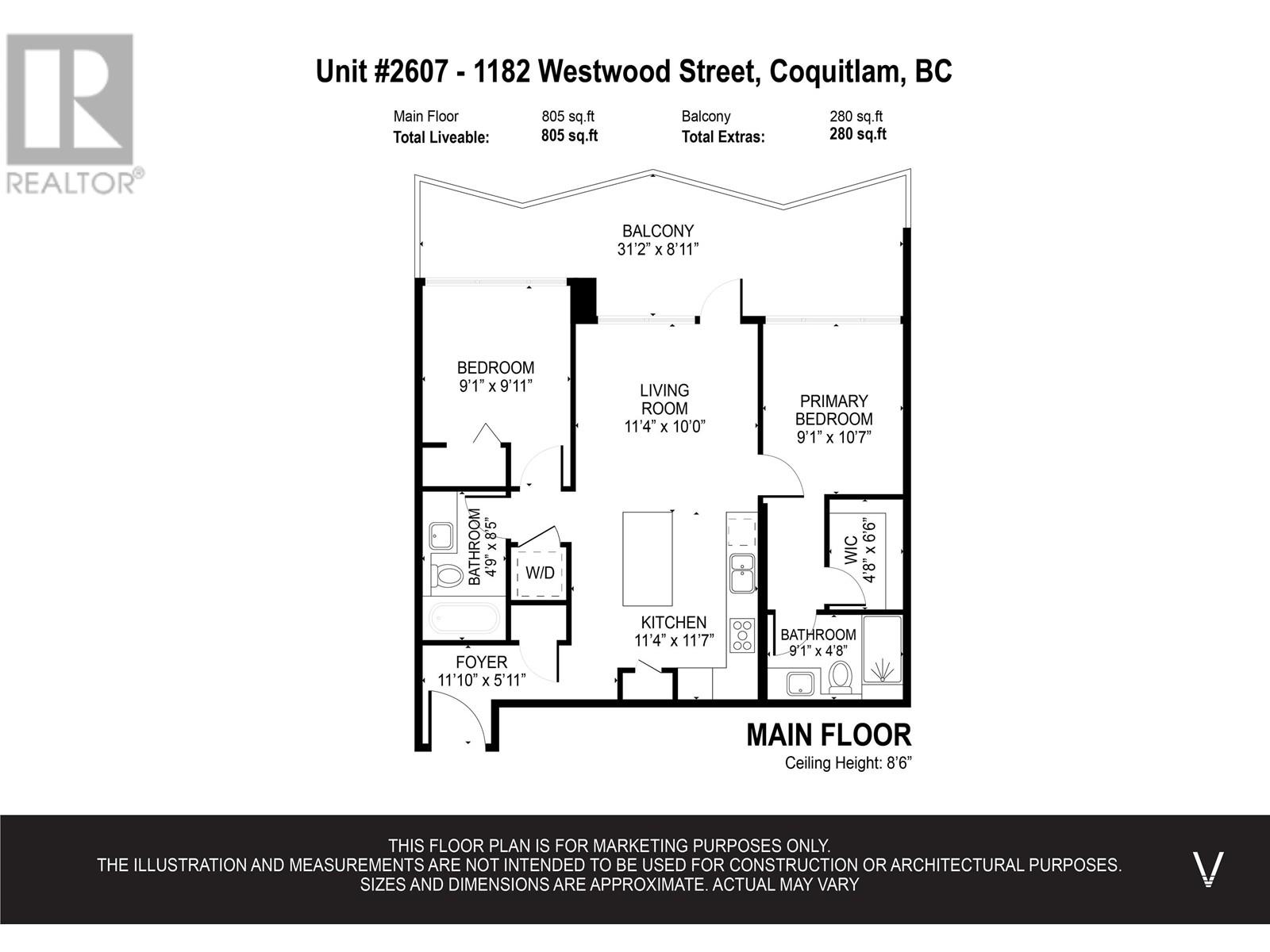 2607 1182 Westwood Street, Coquitlam, British Columbia  V3B 0T9 - Photo 28 - R3010560