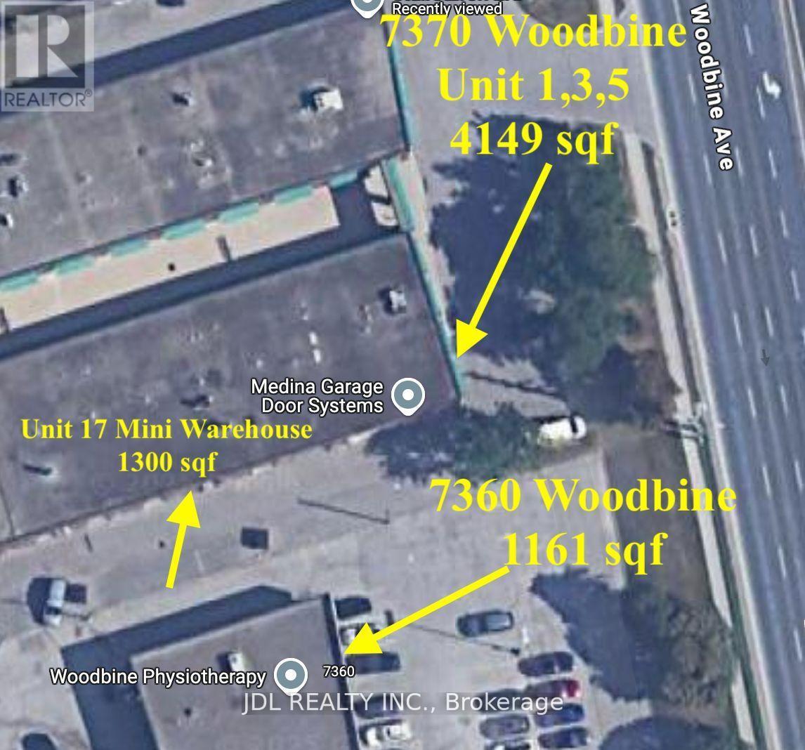 Unit 1,3,5 & 17 - 7370 Woodbine Avenue, Markham, Ontario  L3R 1A5 - Photo 1 - N12204927