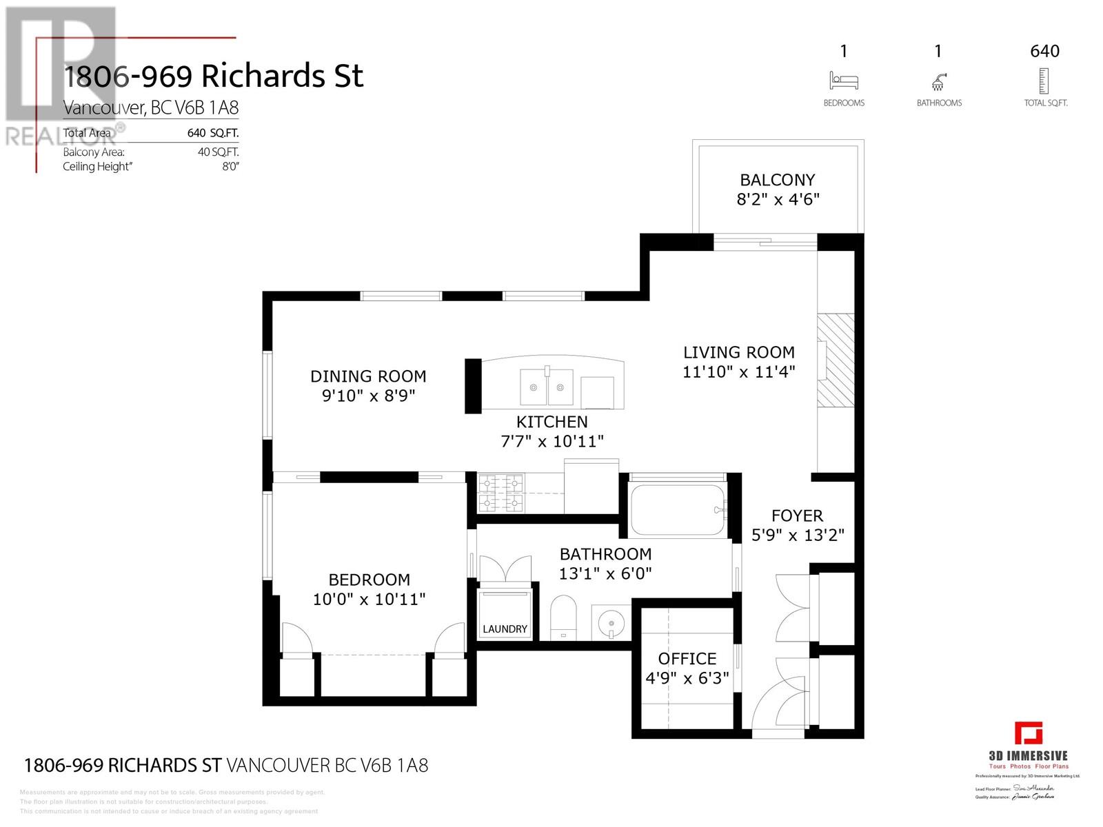 1806 969 Richards Street, Vancouver, British Columbia  V6B 1A8 - Photo 23 - R3013542