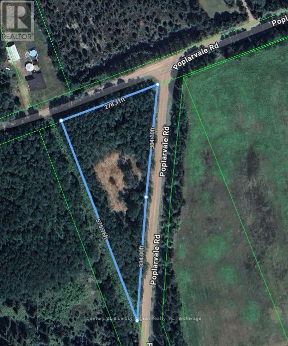 Welcome to 172 Poplarvale.  This 1.8 acre triangle shaped building lot is ready for your dream home to be built.  The street number has recently been assigned, and a building area and driveway area has already  been cleared.  Hydro runs at the rear of the property.  This high and dry lot will allow for beautiful views from your newly constructed dream home of the neighbouring farm fields across the road. Don't miss out on this beautiful property waiting for you to escape the city life and enjoy the country living. (id:48254)